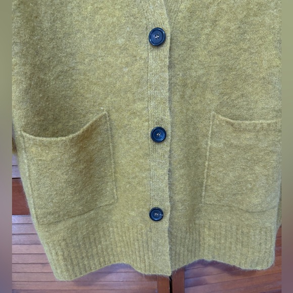 Eileen Fisher Mustard Button-Up Cardigan Size XL Wool,Mohair, Never worn. - Picture 5 of 10